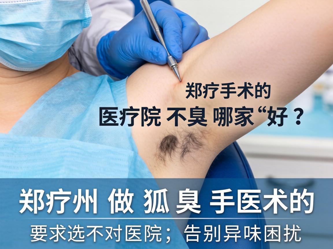 郑州做狐臭手术的医院哪家好?选对医院,告别异味困扰 郑州做狐臭手术的医院哪家好?选对医院,告别异味困扰