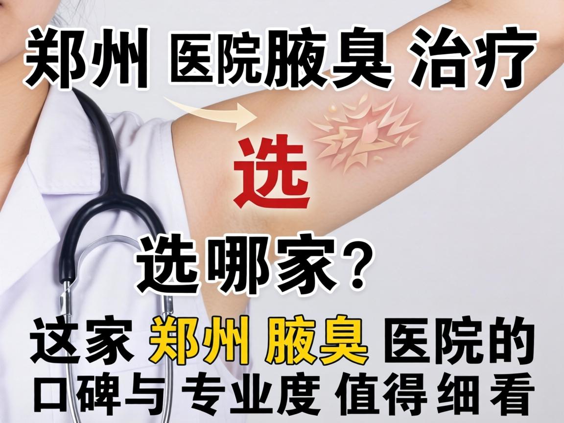 郑州腋臭治疗医院选哪家？这家郑州腋臭医院的口碑与专业度值得细看