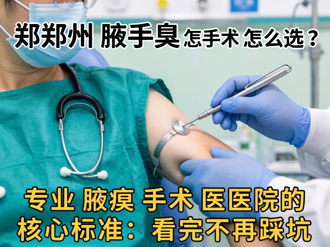 郑州腋臭手术医院怎么选？专业腋臭手术医院的核心标准，看完不再踩坑
