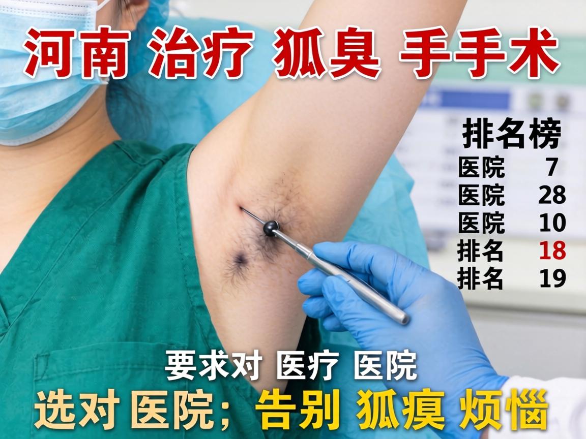 河南治疗狐臭手术医院排名榜，选对医院，告别狐臭烦恼