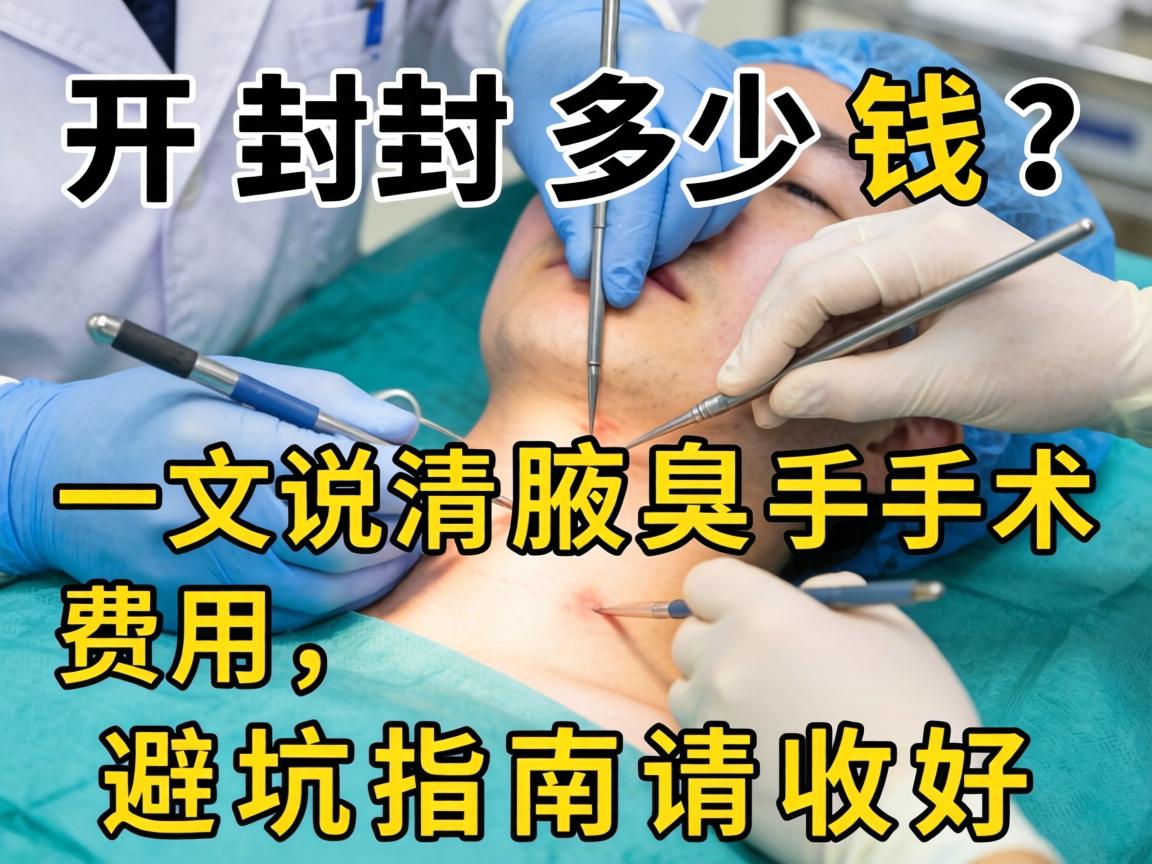 开封腋臭手术多少钱？一文说清腋臭手术费用，避坑指南请收好