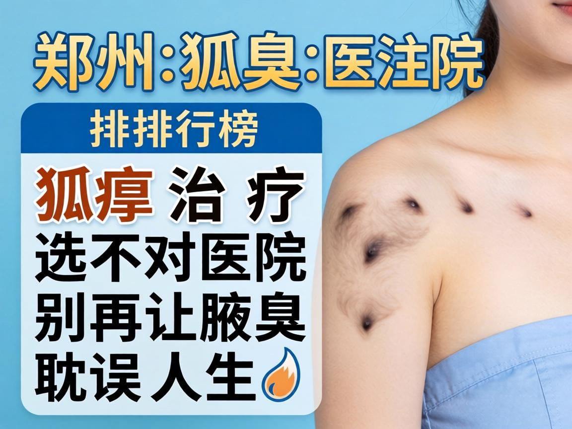郑州狐臭医院排行榜，狐臭治疗选对医院，别再让腋臭耽误人生