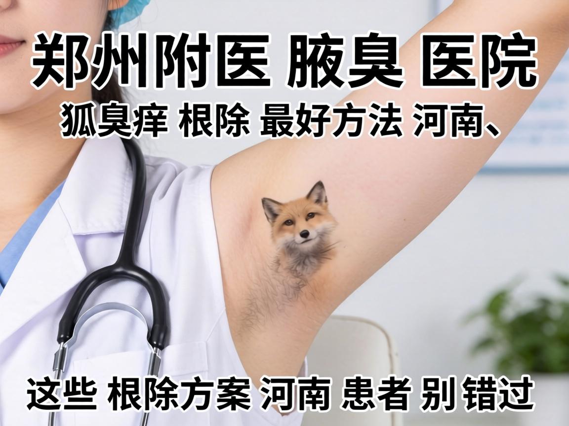 郑州附医腋臭医院，狐臭根除最好方法河南，这些根除方案河南患者别错过