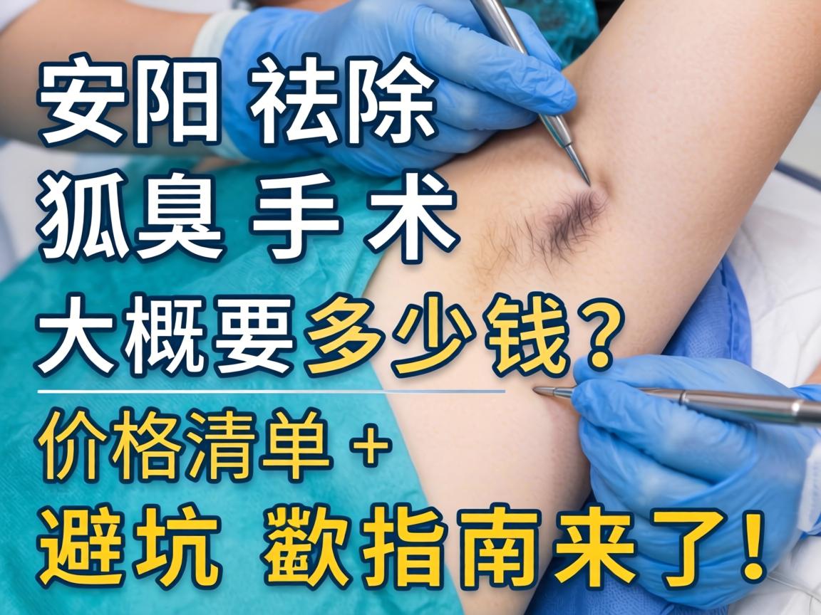 安阳祛除狐臭手术大概要多少钱？价格清单+避坑指南来了！