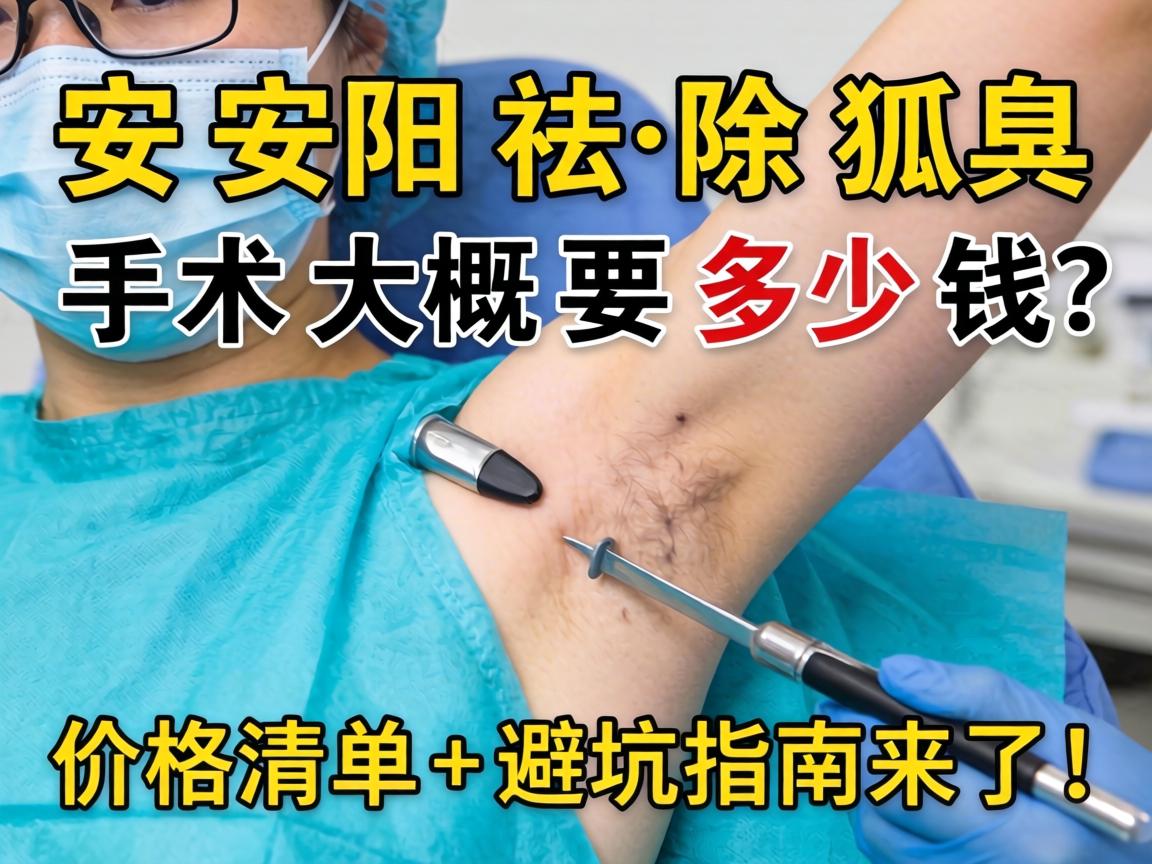 安阳祛除狐臭手术大概要多少钱？价格清单+避坑指南来了！