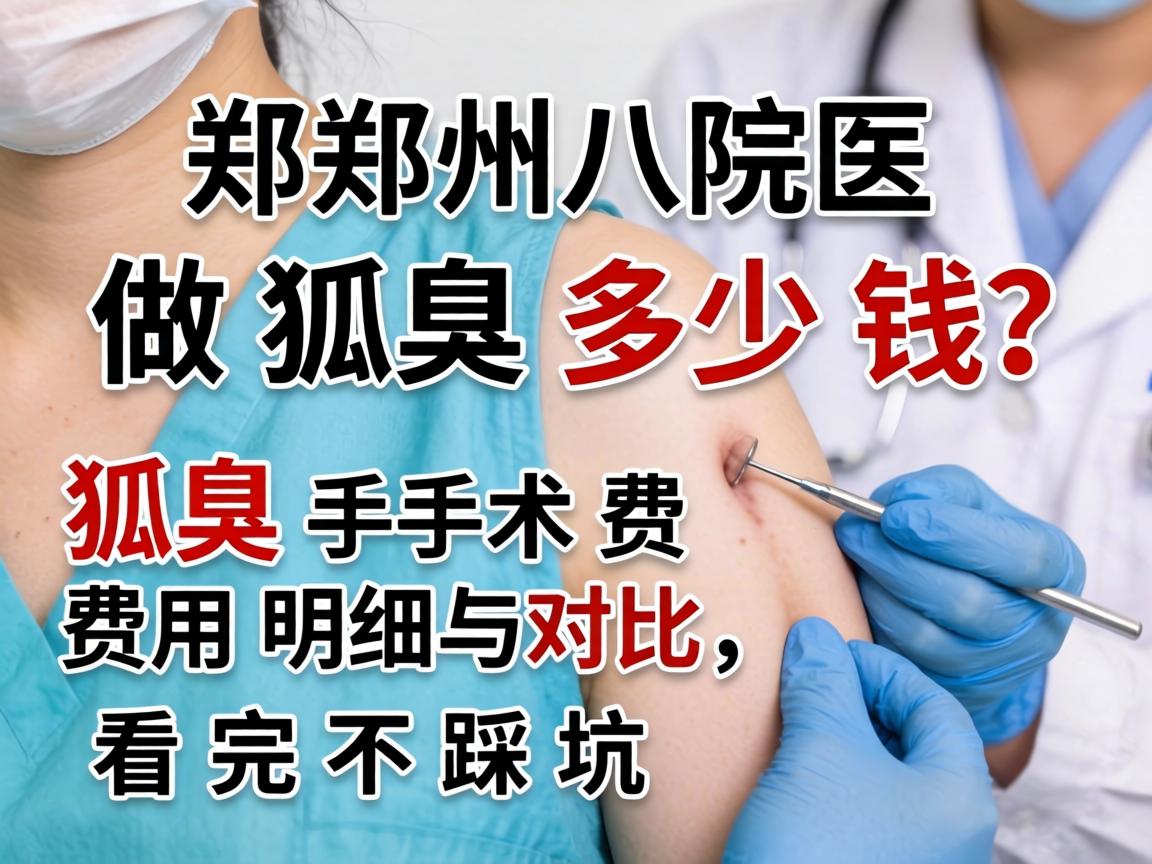 郑州八院做狐臭多少钱？狐臭手术费用明细与对比，看完不踩坑
