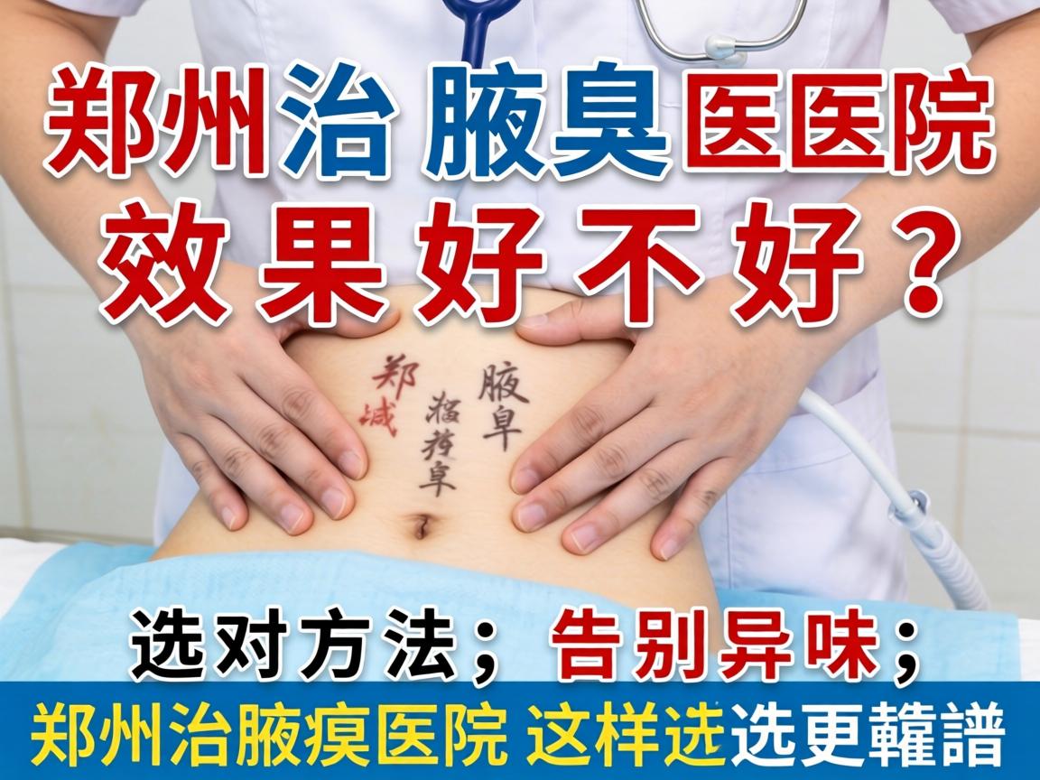 郑州治腋臭医院效果好不好？选对方法，告别异味，郑州治腋臭医院这样选更靠谱