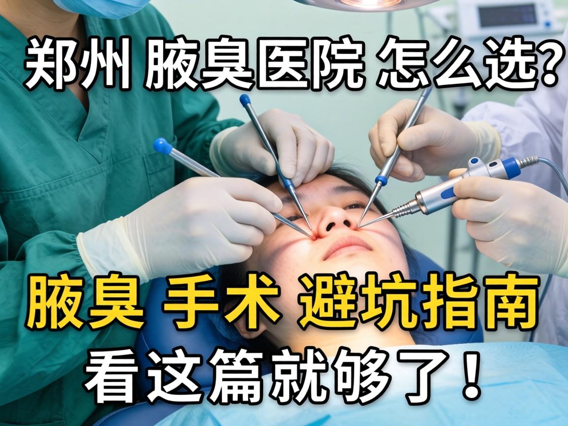 郑州腋臭手术医院怎么选？腋臭手术避坑指南，看这篇就够了！