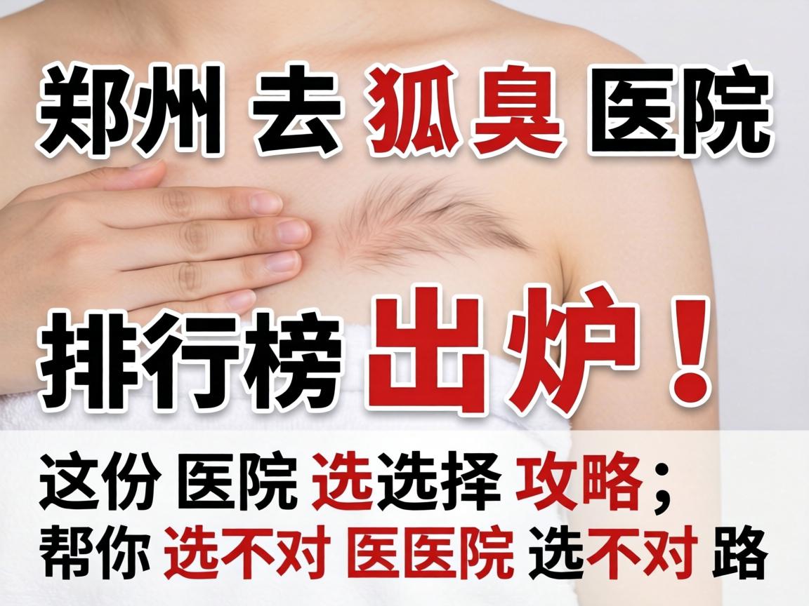 郑州去狐臭医院排行榜出炉！这份医院选择攻略，帮你选对医院选对路