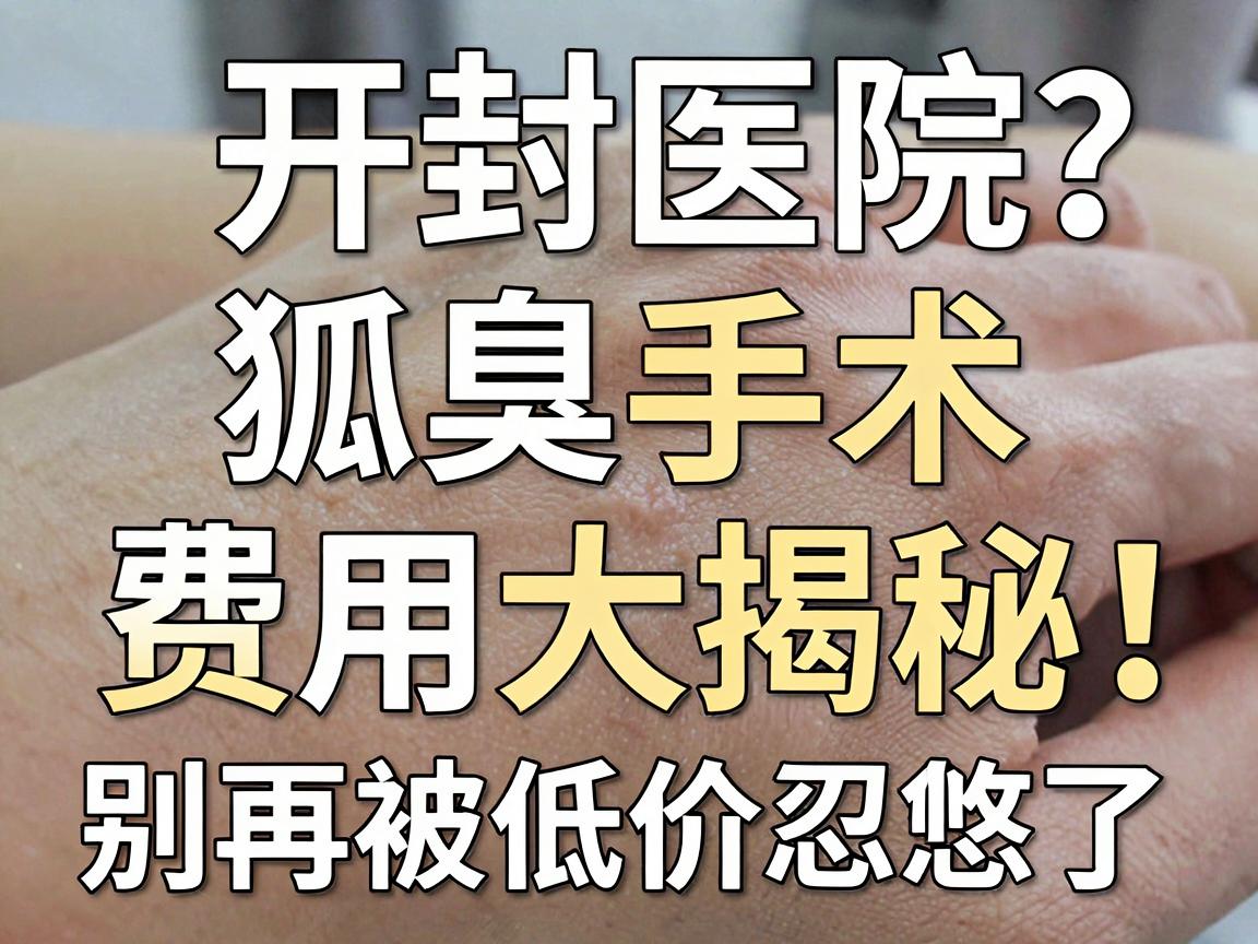 开封医院狐臭手术多少钱？狐臭手术费用大揭秘，别再被低价忽悠了
