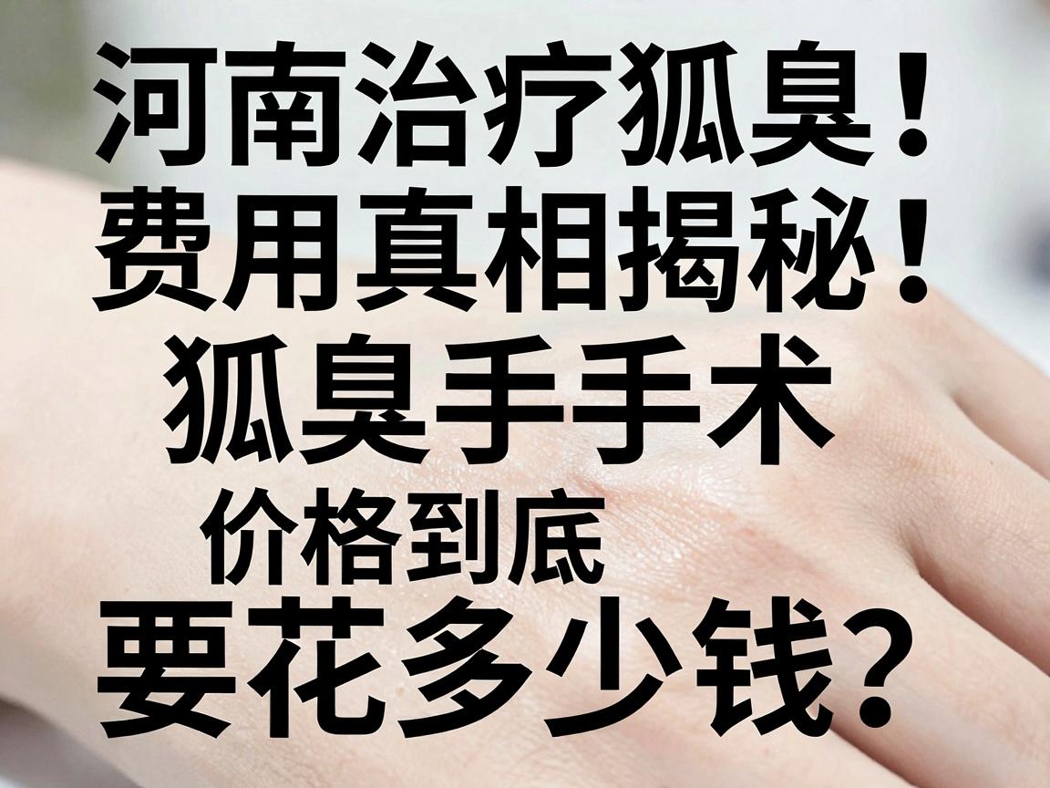 河南治疗狐臭费用真相揭秘，狐臭手术价格到底要花多少钱？