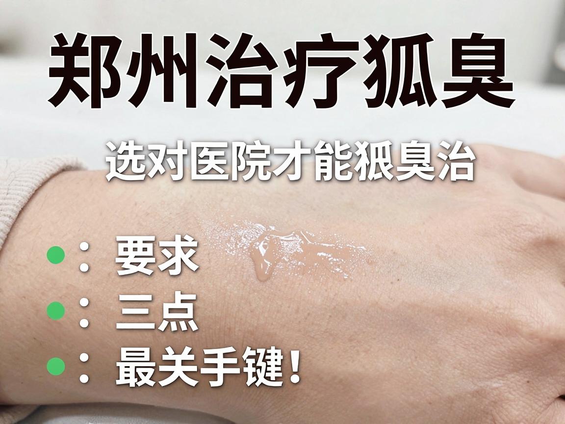 郑州治疗狐臭，选对医院才能根治狐臭！这三点最关键