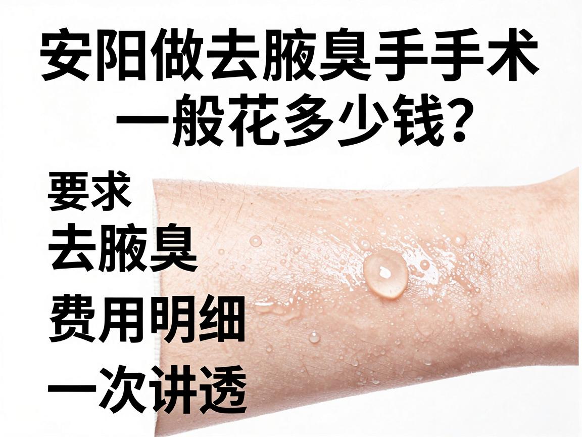 安阳做去腋臭手术一般花多少钱？去腋臭费用明细一次讲透