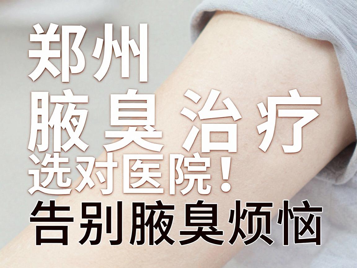 郑州腋臭治疗，选对医院，告别腋臭烦恼—郑州腋臭医院专业解析