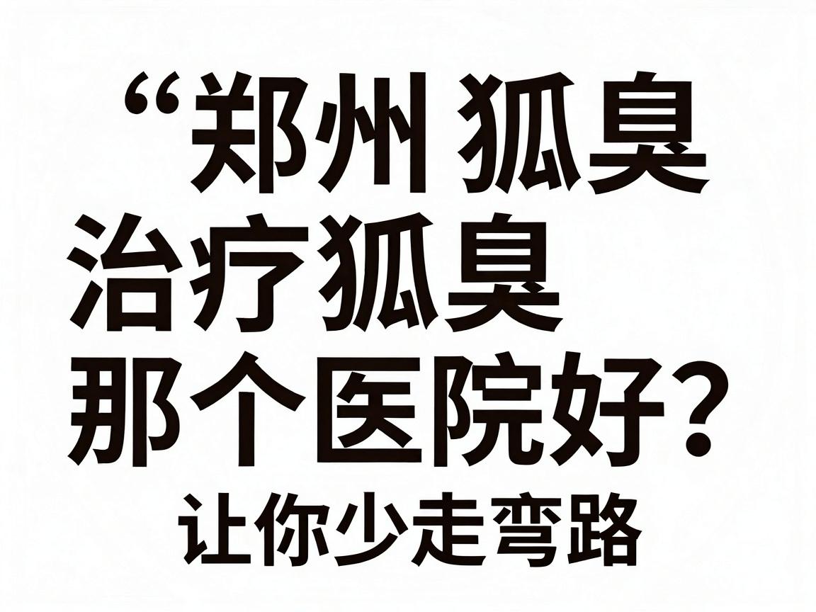 郑州治疗狐臭那个医院好？这篇狐臭医院选择指南，让你少走弯路