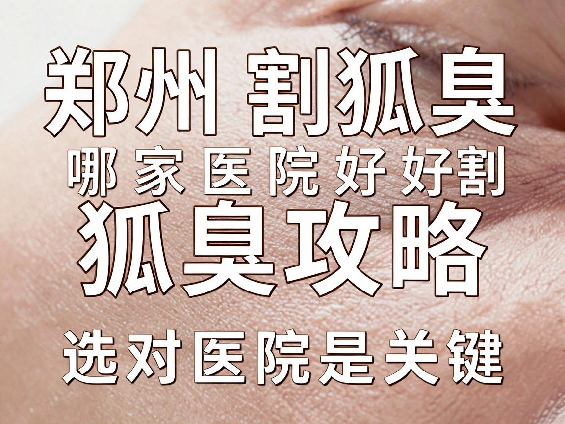 郑州割狐臭哪家医院好？割狐臭攻略，选对医院是关键