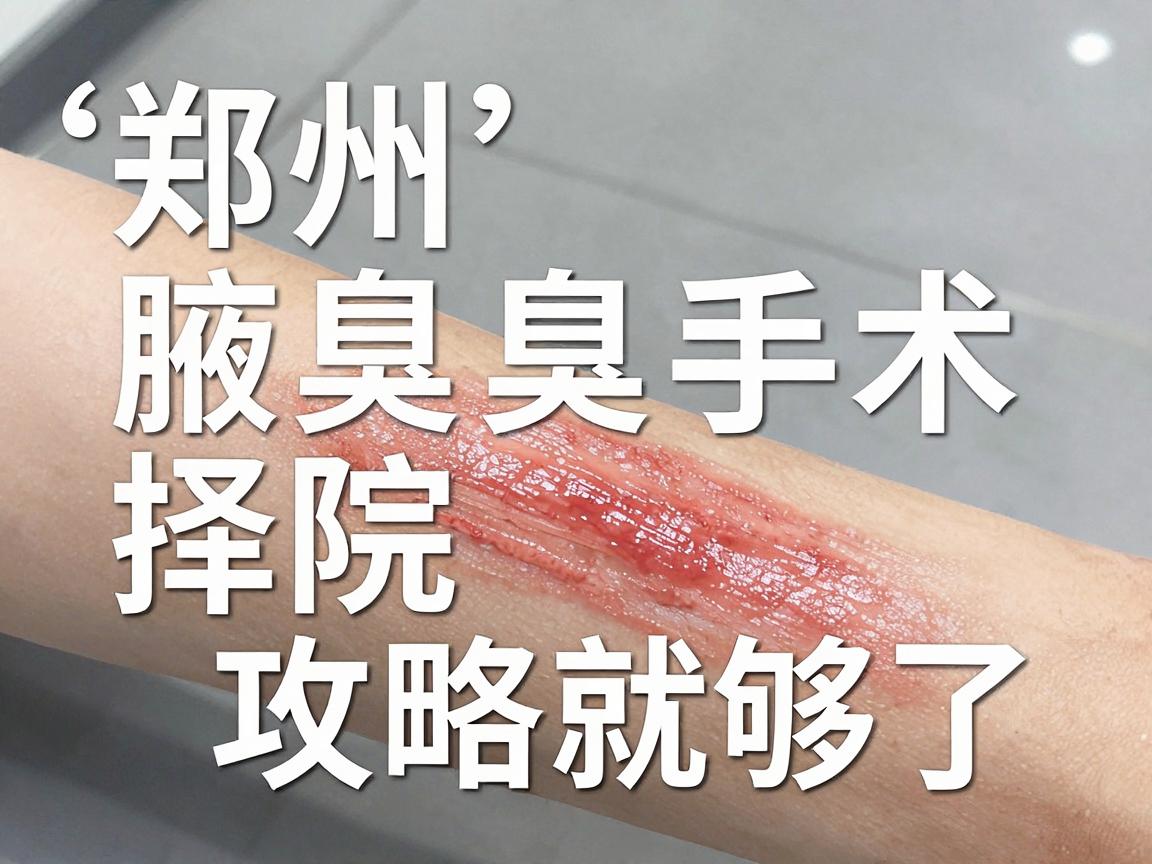 郑州腋臭手术医院怎么选？看这篇郑州腋臭手术择院攻略就够了