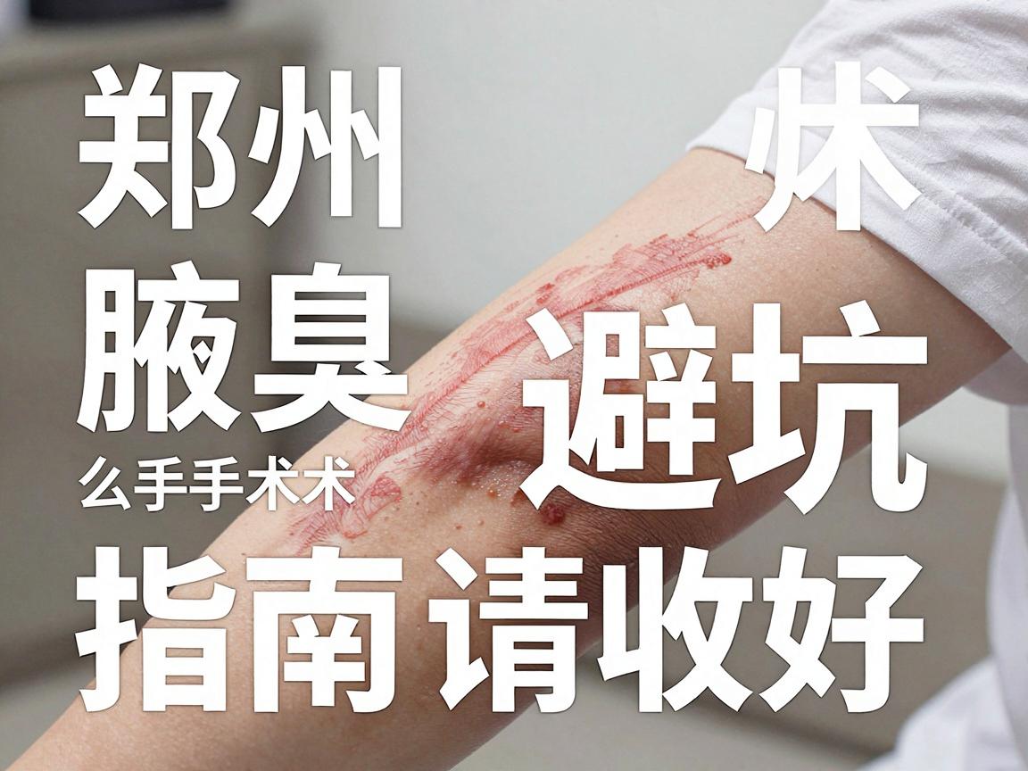 郑州腋臭手术医院怎么选？这份腋臭手术医院避坑指南请收好