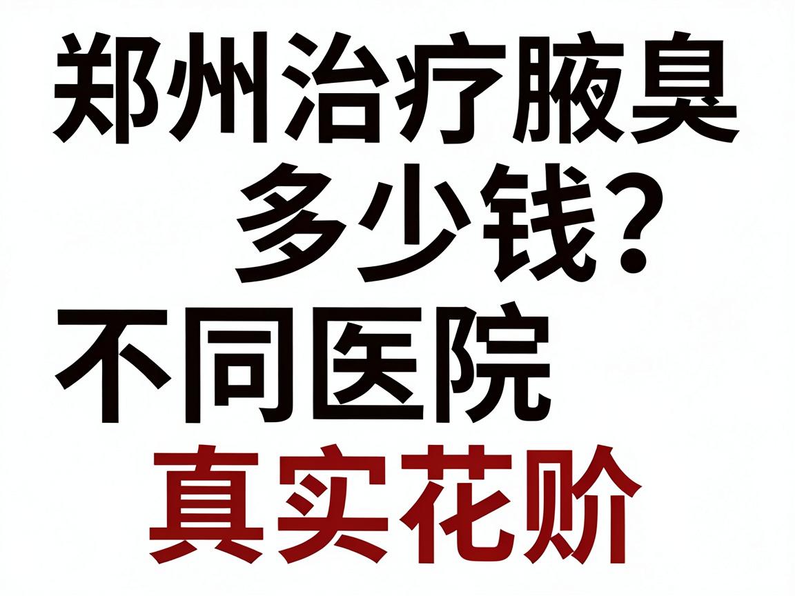 郑州治疗腋臭医院多少钱？不同医院收费对比与真实花费解析