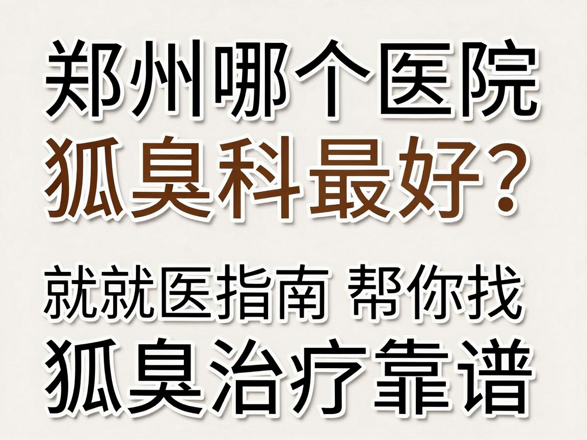 郑州哪个医院狐臭科最好？这份就医指南帮你找到狐臭治疗靠谱的医院