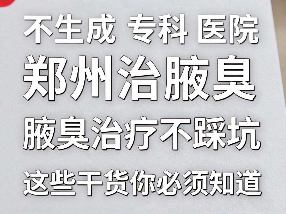 郑州治腋臭专科医院,腋臭治疗不踩坑,这些干货你必须知道 郑州治腋臭专科医院,腋臭治疗不踩坑,这些干货你必须知道