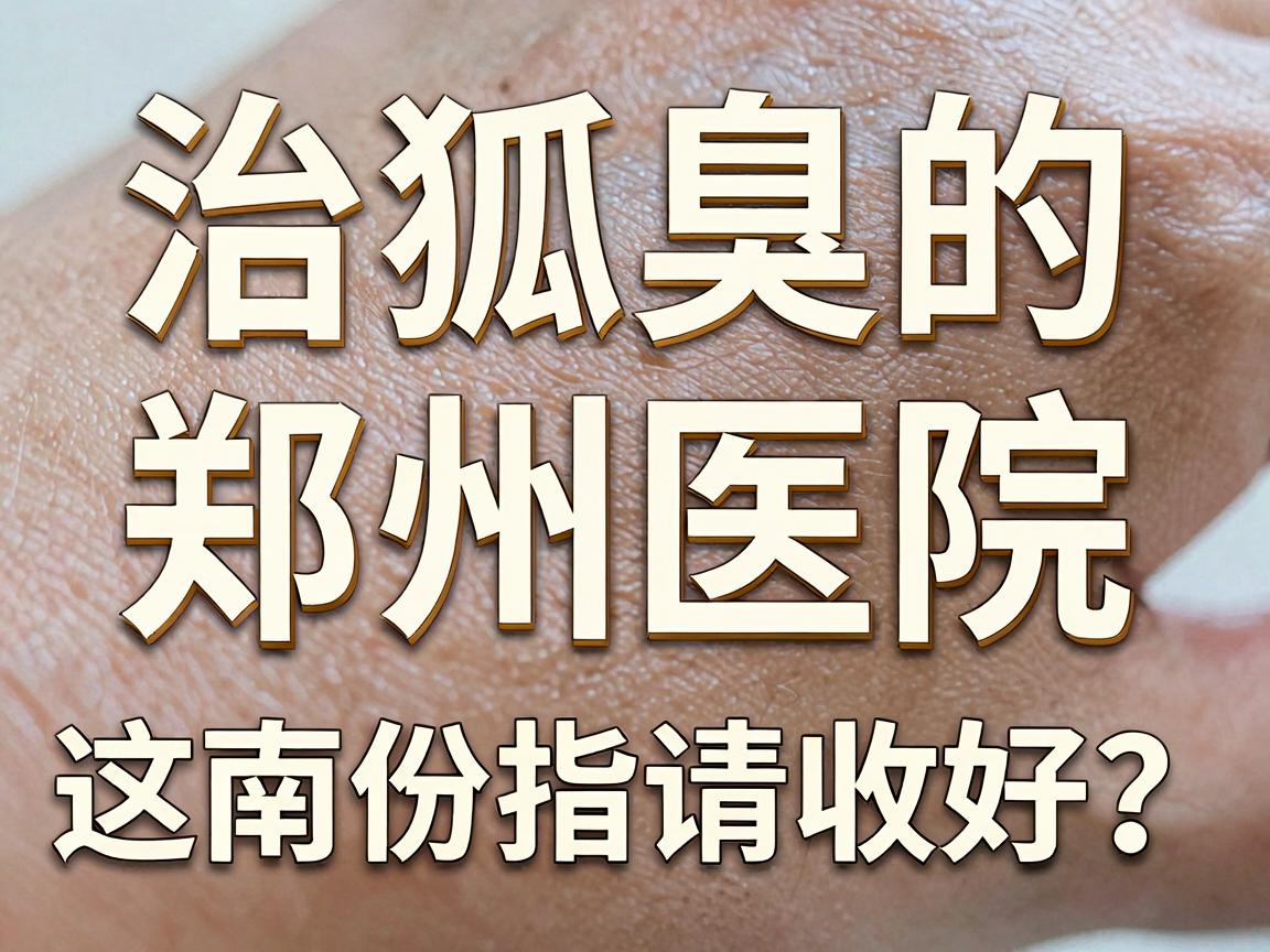 郑州治狐臭医院怎么选？专业治狐臭的郑州医院，这份指南请收好